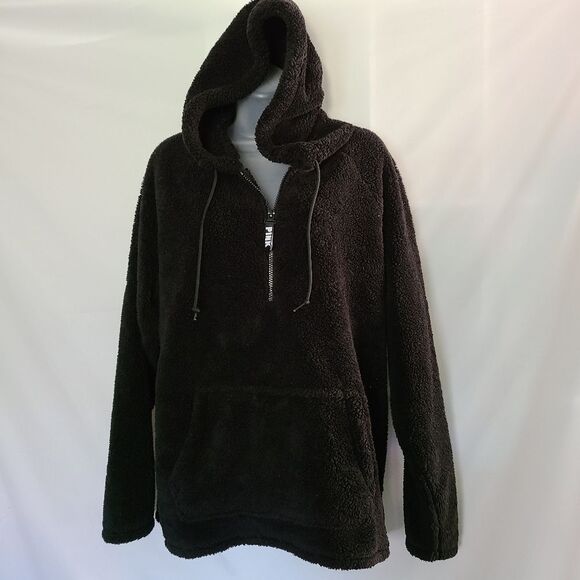 Victoria' Secret PINK teddy quarter zip Pullover - Picture 1 of 5